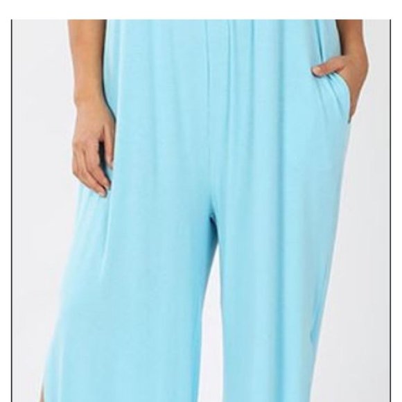 JUMPSUIT SLEEVELESS JUMPSUIT WITH SIDE 1X - Picture 3 of 4